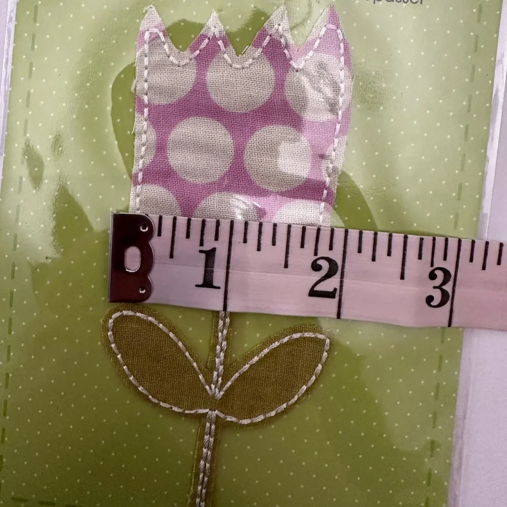 Plaid Brand Fabric Iron-On Transfer 2008 Pink Dot Tulip & Multi Dot Monster